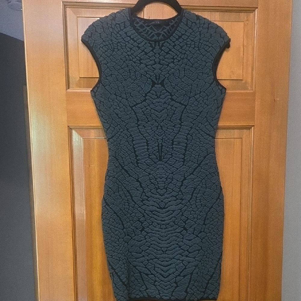 RVN Black Textured Mini Dress